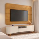 Ver imagem 4 de Rack para Sala Martina com Painel para TV 80 pol Orgânico Ermione B01 Cinamomo Off White - Lyam