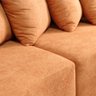 Sofá Fixo Merlin Modelo Orgânico 2.46m Linho Jc Estofados Terracota - 3