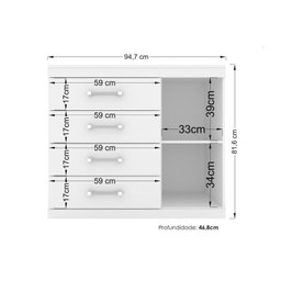 Guarda Roupa Master 8.4 c/ Espelho + Cômoda Master 1.4 Demolição - Santos Andirá - 5