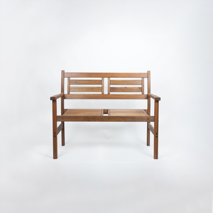 Banco com Encosto Garden 2 Lugares -madeira Maciça - Acabamento Jatobá