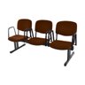 Cadeira em Longarina para Auditórios Linha Hotel Marrom - 1