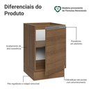Ver imagem 3 de Balcão de Cozinha 50cm 1 Porta (sem Tampo) R Glamy Madesa Rustic