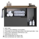 Ver imagem 4 de Gabinete para Banheiro 02 Portas 01 Gaveta 80cm Mel Grafite Proddy