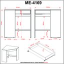 Ver imagem 7 de Conjunto para Escritório 3 Peças Branco Tecnomobili