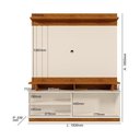 Ver imagem 4 de Estante Home para TV Goiás 1 Porta MDF e MDP 150cm Off White-Canela