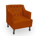 Ver imagem 4 de Kit 2 Poltronas para Sala de Estar Clássica Confortável e Reforçada Suede Elizabeth:terracota