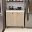 Ver imagem 2 de Balcão Cooktop Auxiliar Cozinha 2p 90x70cm Netmobil - Dubai