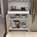 Ver imagem 3 de Balcão Cooktop Auxiliar Cozinha 2p 90x70cm Netmobil - Dubai