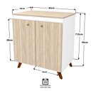 Ver imagem 6 de Balcão Cooktop Auxiliar Cozinha 2p 90x70cm Netmobil - Dubai