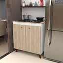 Ver imagem 1 de Balcão Cooktop Auxiliar Cozinha 2p 90x70cm Netmobil - Dubai