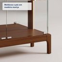 Ver imagem 6 de Cristaleira Átria 2 Portas 5 Prateleiras Madeira Maciça com LED Amêndoa Rudnick