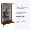 Ver imagem 5 de Cristaleira Átria 2 Portas 5 Prateleiras Madeira Maciça com LED Amêndoa Rudnick