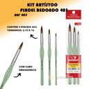 Ver imagem 2 de Kit Pincel Artístico Redondo C/ Cabo Ergonômico 403 Condor