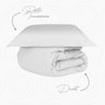Duvet capa de edredom Solteiro branco Cetim300fios Naturalle - 3
