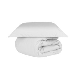 Duvet capa de edredom Solteiro branco Cetim300fios Naturalle
