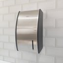 Ver imagem 5 de Porta Papel Higiênico Decorline Dispenser para Papel Interfolhado Banheiro Aço Inox e Preto