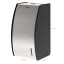 Ver imagem 1 de Porta Papel Higiênico Decorline Dispenser para Papel Interfolhado Banheiro Aço Inox e Preto