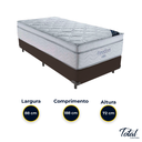 Ver imagem 3 de Cama Box Solteiro Marrom e Colchão Freedom Molas Ensacadas Ortobom