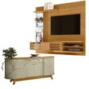Ver imagem 1 de Estante Home Theater Bancada Suspensa Frizz Supreme Cumaru com Aparador Buffet Mônaco Cumaru Opala -
