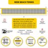 Rede Beach Tennis Zaka Amarela 8,10m x 0,80m - 8