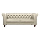 Ver imagem 5 de Sofá Decorativo Sala de Estar Chesterfield 3 Lugares 200cm Couro Tiza - Mozzelar