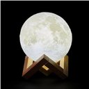 Ver imagem 3 de Luminária Lua Cheia Led Rgb Colorida 3d 15cm Abajur de Mesa Usb