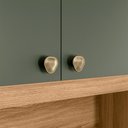 Ver imagem 6 de Armario Cozinha Compacta Tropical 160cm 7 Portas e 2 Gavetas Freijo/verde/ripado