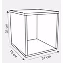 Ver imagem 3 de Kit 02un Nicho Decorativo Quadrado 31x31x15 Branco.