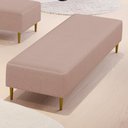 Ver imagem 6 de Puff Decorativo Bali W01 Pés Palito 170x60cm Linho Rosê - Lyam Decor