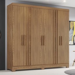 Guarda Roupa Casal B367 Ripado 6 Portas Nature - Móveis Briz - 2