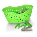 Ver imagem 4 de Kit Cesta Cinza e 24 Prendedores de Plástico Clink Cesta 24 Prendedores Verde-escuro