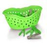 Kit Cesta Cinza E 24 Prendedores De Plástico clink CESTA 24 PRENDEDORES Verde-escuro - 4