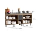 Ver imagem 3 de Balcão de Pia 120m S/tampo com Balcão P/ Cooktop 70cm Barcelona - Carvalho/grafite Poliman