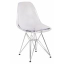 Ver imagem 2 de Kit 6 Cadeiras Eiffel Eames Incolor Policarbonato Transparente Base Cromada Sala Cozinha Jantar