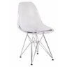 Kit 6 Cadeiras Eiffel Eames Incolor Policarbonato Transparente Base Cromada Sala Cozinha Jantar - 2
