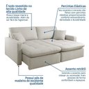 Ver imagem 7 de Sofá Retrátil e Reclinável 240cm com Almofadas Decorativas Liv Yescasa