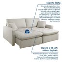 Ver imagem 6 de Sofá Retrátil e Reclinável 240cm com Almofadas Decorativas Liv Yescasa
