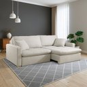 Ver imagem 1 de Sofá Retrátil e Reclinável 240cm com Almofadas Decorativas Liv Yescasa