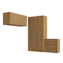 Ver imagem 2 de Quarto Modulado 100% MDF 4 Peças 7 Portas Cômoda 4 Gavetas Integrato Freijó
