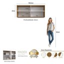 Ver imagem 7 de Quarto Modulado 100% MDF 4 Peças 7 Portas Cômoda 4 Gavetas Integrato Freijó