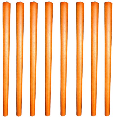 Kit 08 Pés Palito Madeira 60 Cm Rosqueável P02 Móveis Poltrona Puff Mesa - Inoviza