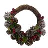 Enfeite de Natal de Guirlanda Decorada com Pinhas e Folhas - 1