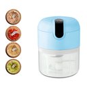 Ver imagem 1 de Mini Triturador Elétrico Portátil Azul Recarregável Usb 280ml com 3 Lâminas de Aço Inox