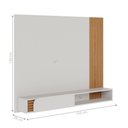 Ver imagem 4 de Painel para TV Luca 160cm MDP MDF com Porta Basculante Off White Matte Freijó Colibri Móveis