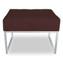Ver imagem 3 de Puff Lisa Suede Marsala Base Metálica Industrial Prata