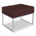 Ver imagem 1 de Puff Lisa Suede Marsala Base Metálica Industrial Prata