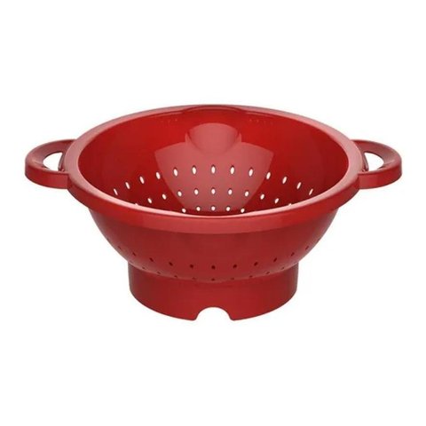 Escorredor de Massa com Alça - Vermelho