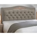 Ver imagem 2 de Cabeceira Estofada Cama Box Casal Queen Size Belize 160cm Veludo Marfim - Abmaza