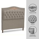 Ver imagem 3 de Cabeceira Estofada Cama Box Casal Queen Size Belize 160cm Veludo Marfim - Abmaza
