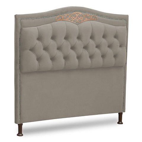 Cabeceira Estofada Cama Box Casal Queen Size Belize 160cm Veludo Marfim - Abmaza